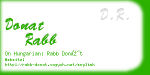 donat rabb business card